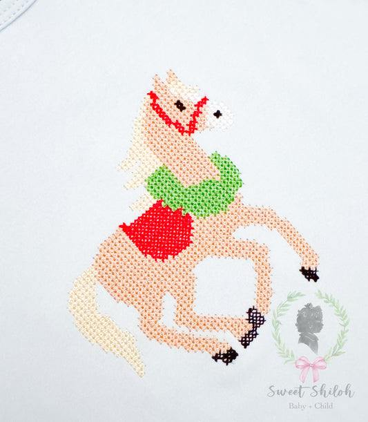 Cross Stitch Christmas Horse