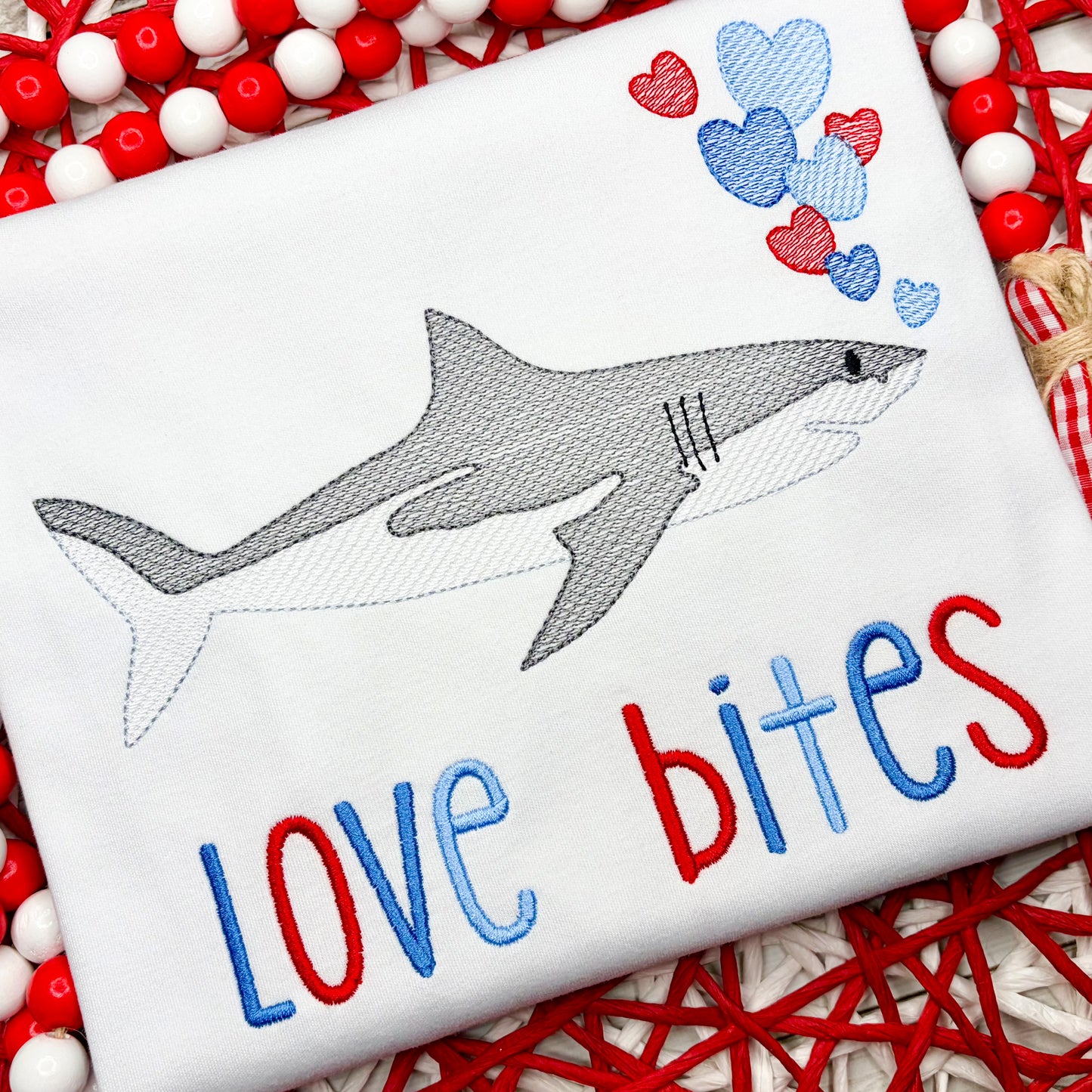 Valentine's Day Shark Sketch