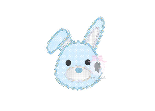 Bunny Head Zigzag Applique