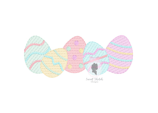 Easter Egg Bunch Sketch