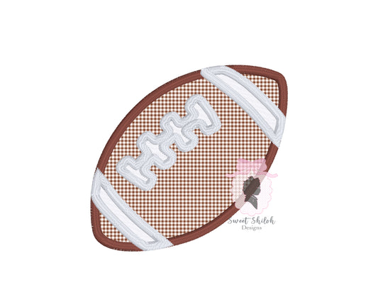 Football Satin Stitch Applique