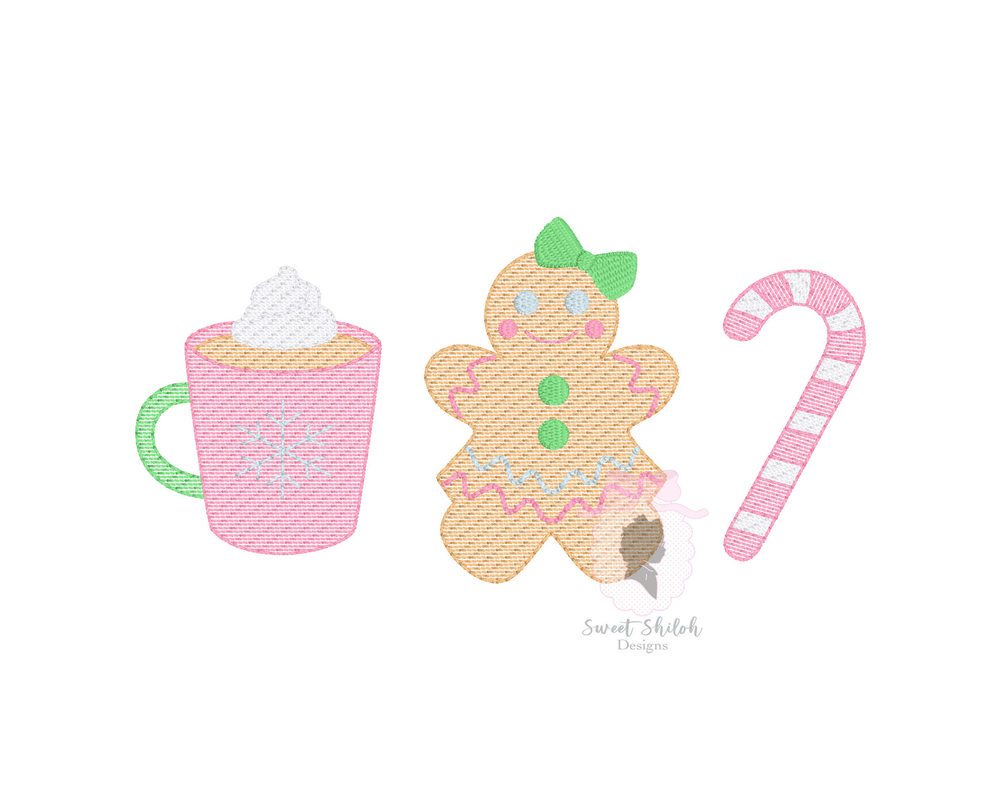 Gingerbread Bow Peppermint Trio Sketch
