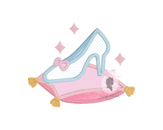 Glass Slipper Satin Stitch Applique