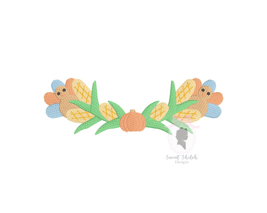 Thanksgiving Harvest Turkey Frame Fill