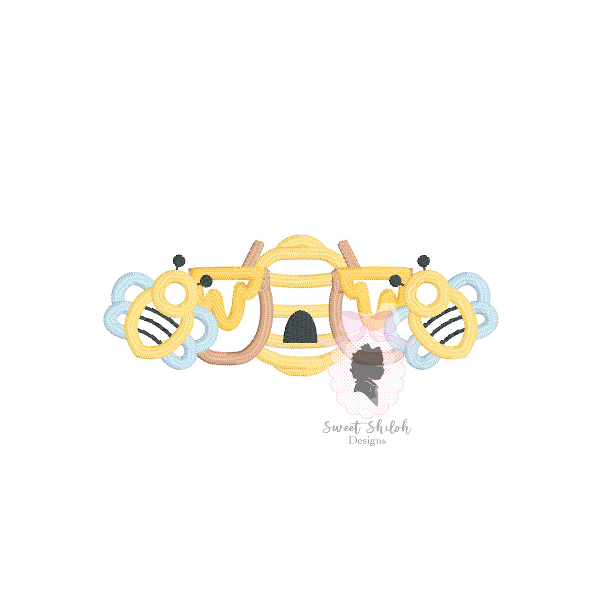 Bee Honey Pot Frame Outline
