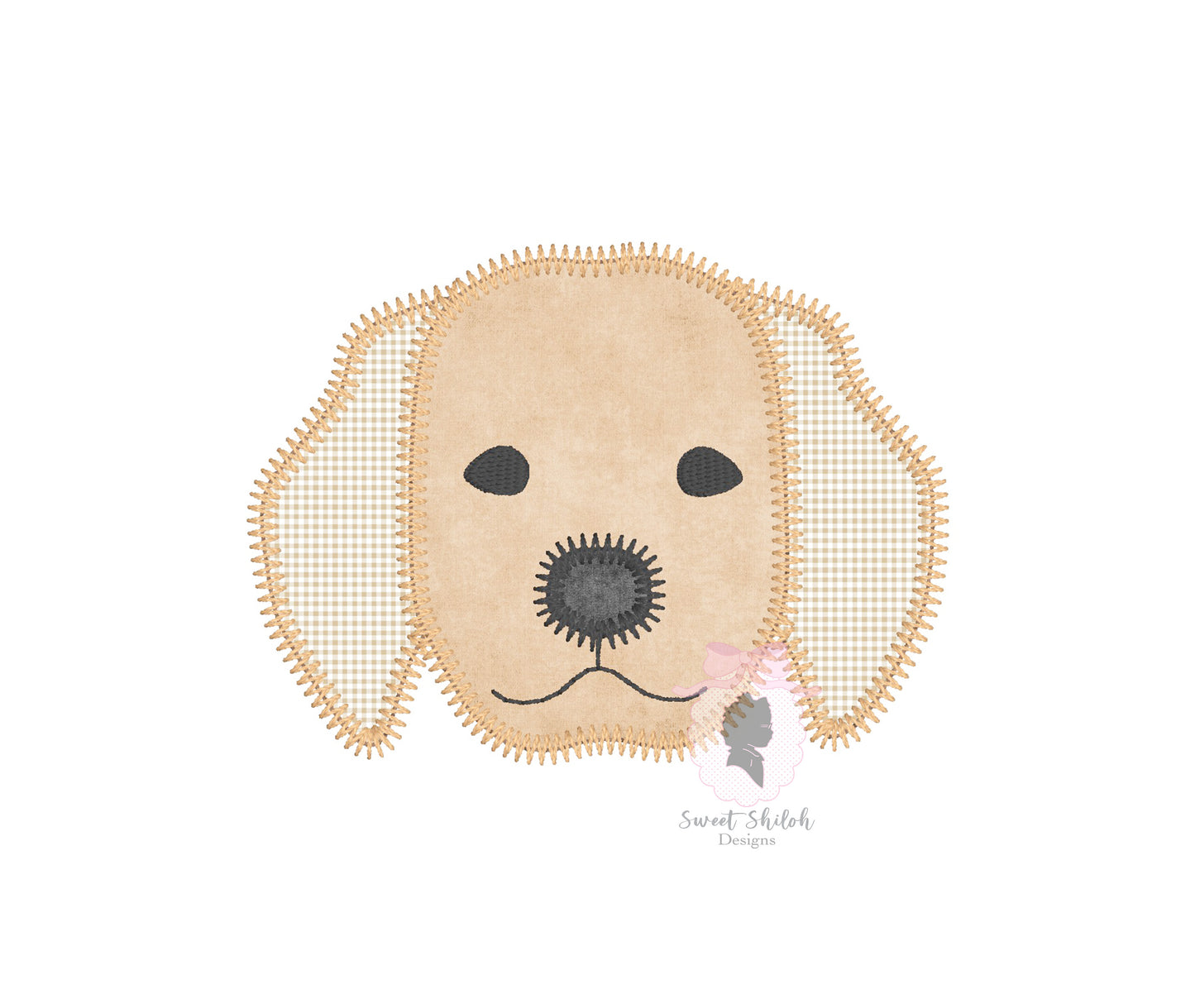 Labrador Puppy Zigzag Stitch Applique