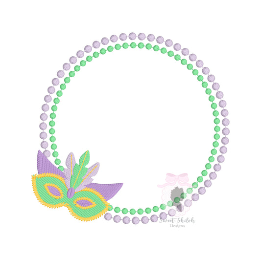 Mardi Gras Mask Fill Frame