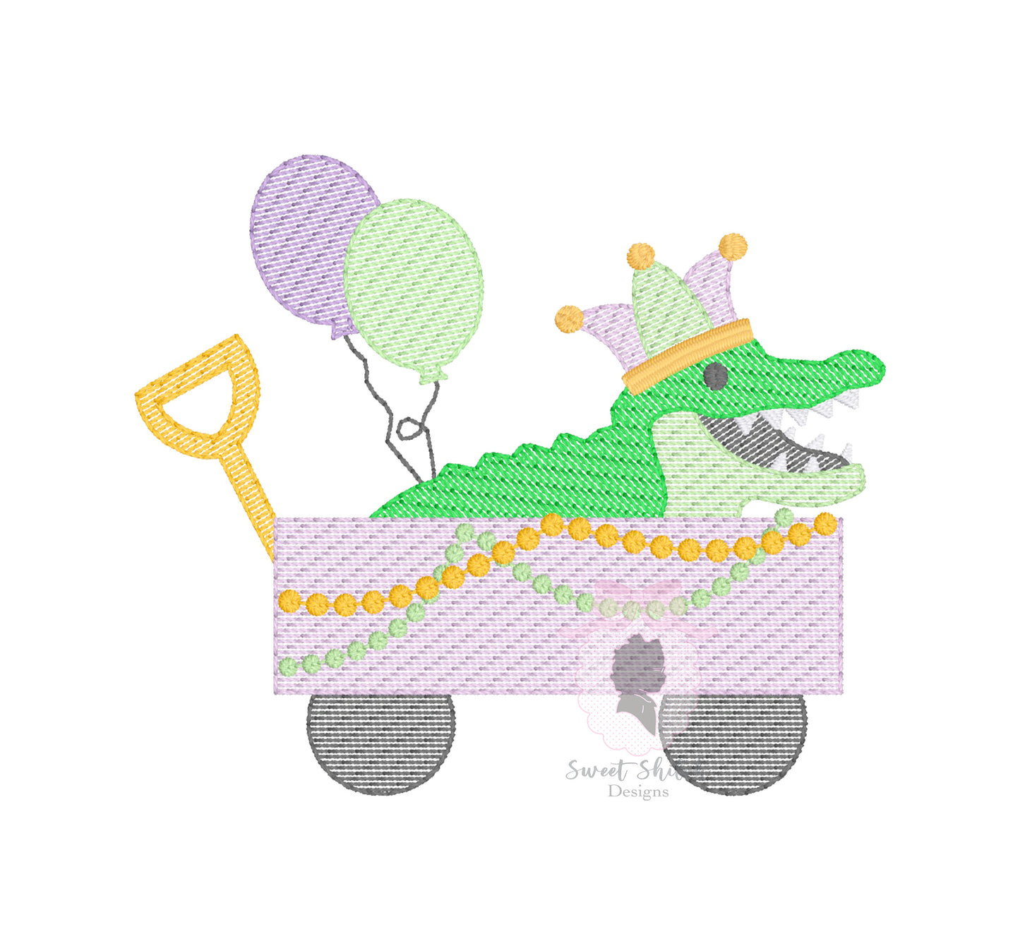 Mardi Gras Wagon Sketch