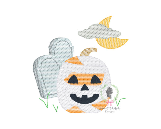 Mummy Pumpkin Sketch