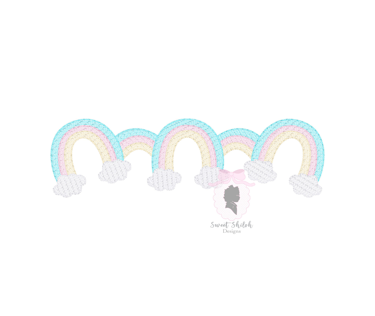 St. Patrick's Day Rainbow Row Sketch Frame