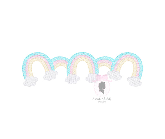 St. Patrick's Day Rainbow Row Sketch Frame