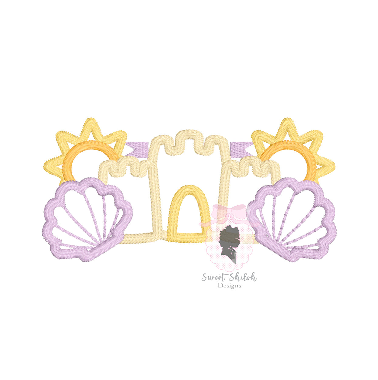 Sandcastle Shell Satin Outline Frame
