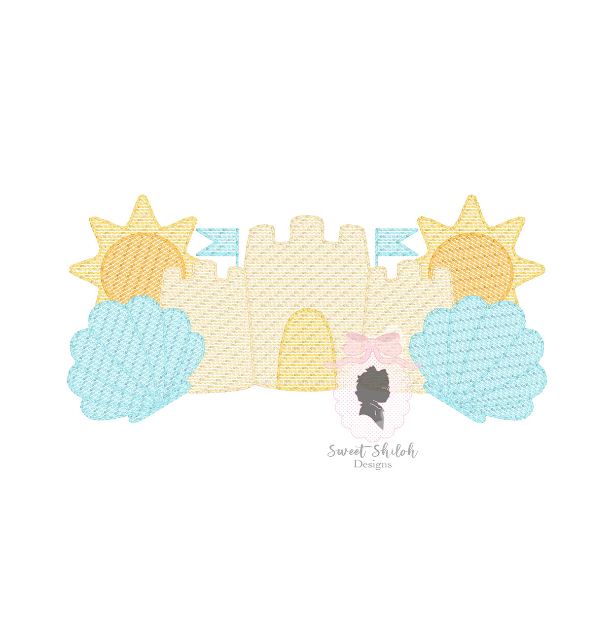 Sandcastle Shell Sketch Frame