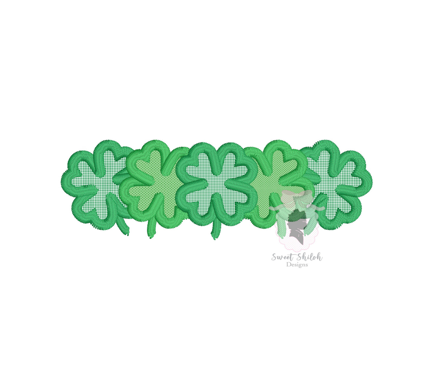 St. Patrick's Day Shamrock Row Satin Applique Frame