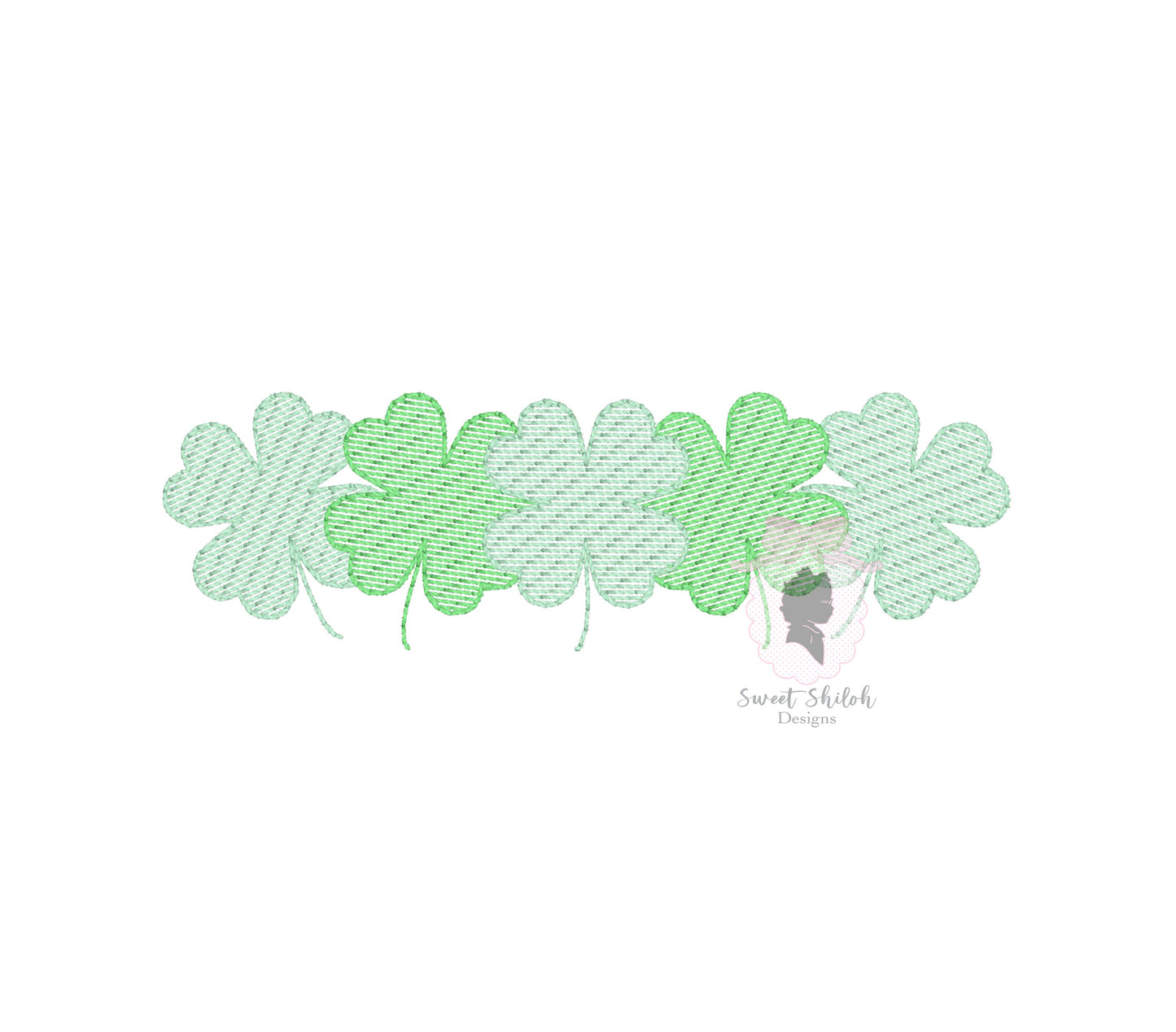 St. Patrick's Day Shamrock Row Frame Sketch