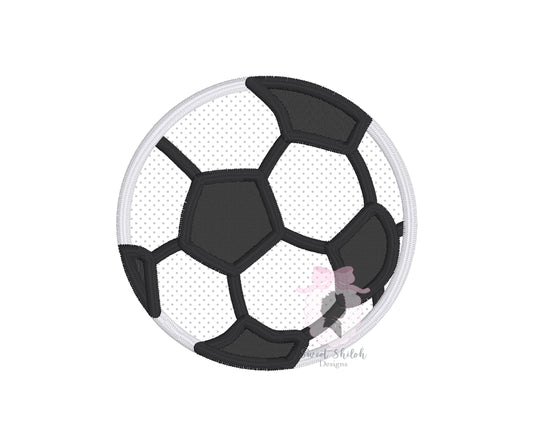 Soccer Ball Satin Stitch Applique
