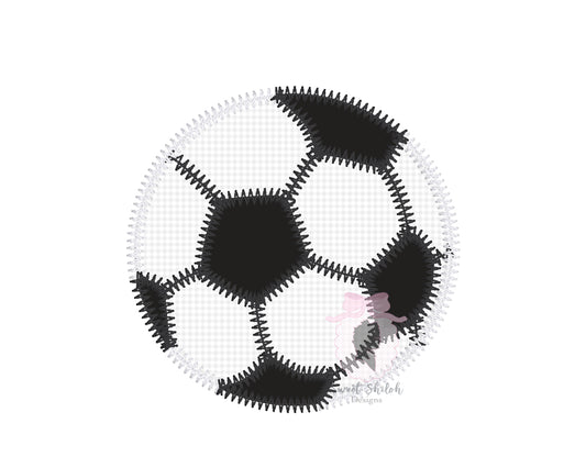 Soccer Ball Zigzag Stitch Applique
