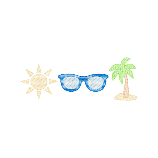 Beach Vacation Trio Sketch