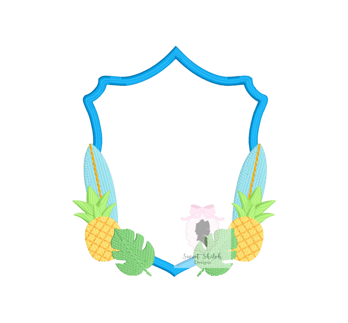 Surfboard Pineapple Palm Frame