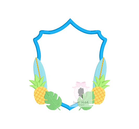 Surfboard Pineapple Palm Frame