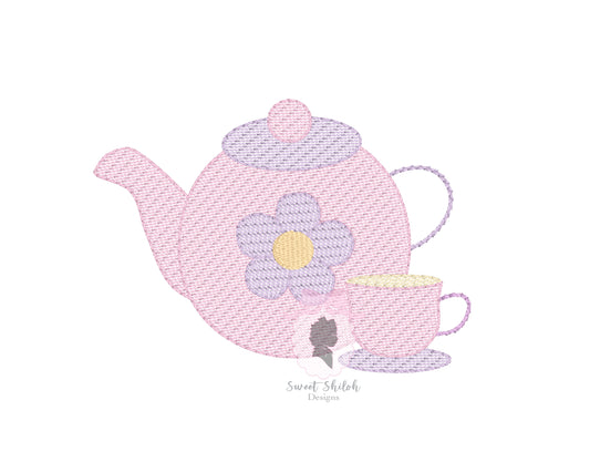 Flower Teapot Sketch