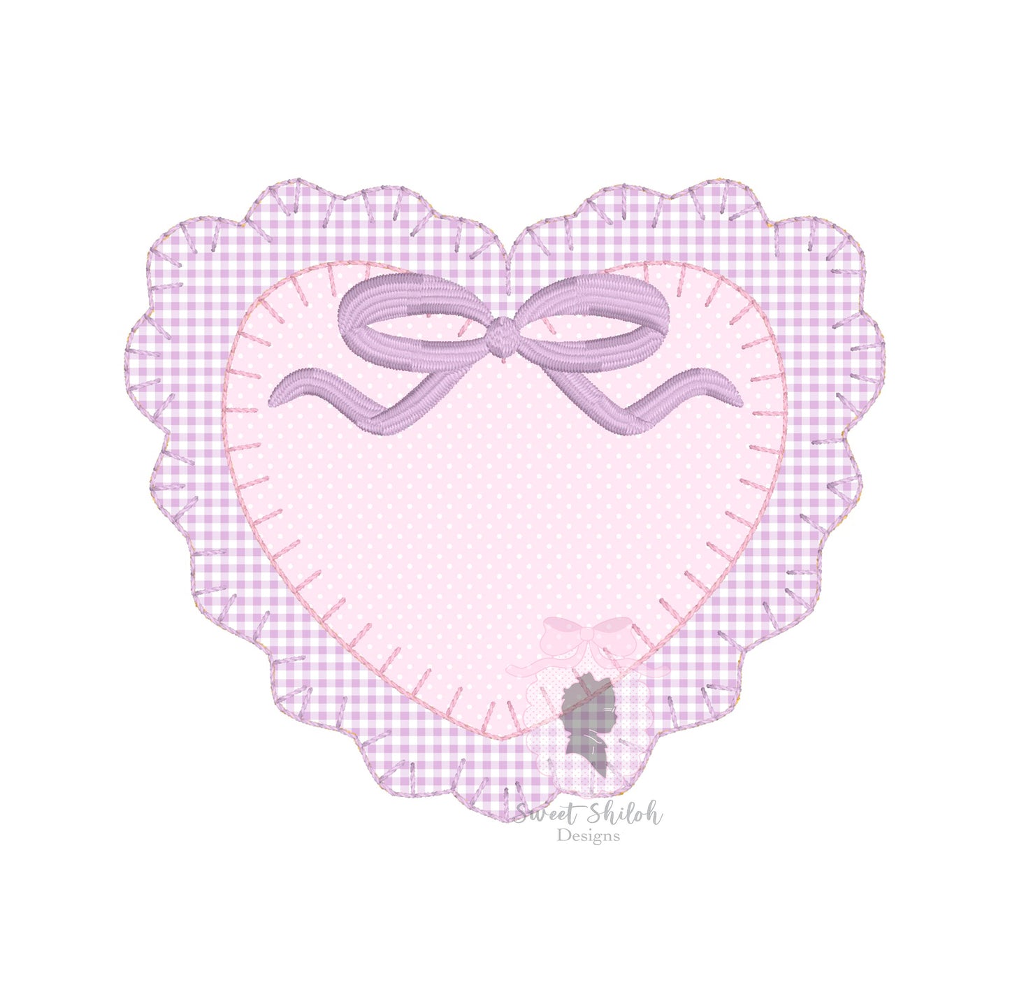 Lace Heart Blanket Applique