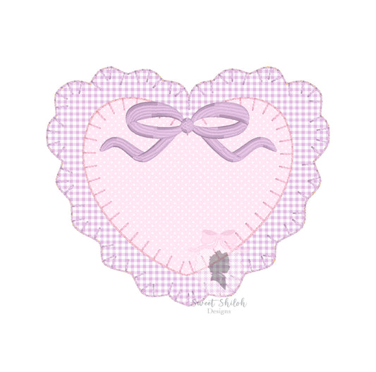 Lace Heart Blanket Applique