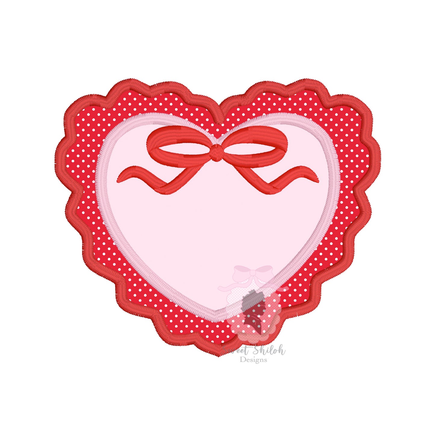 Lace Heart Satin Applique