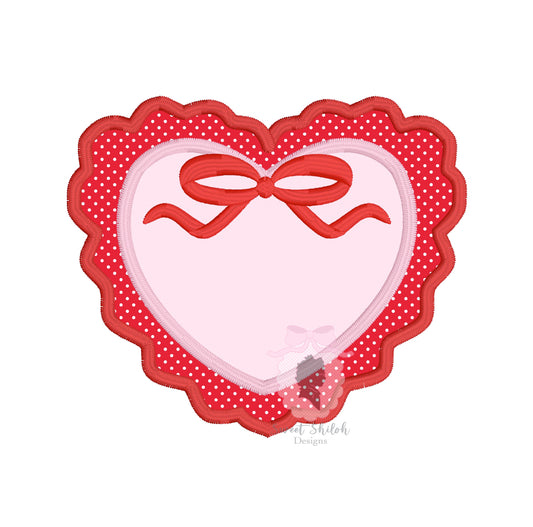 Lace Heart Satin Applique