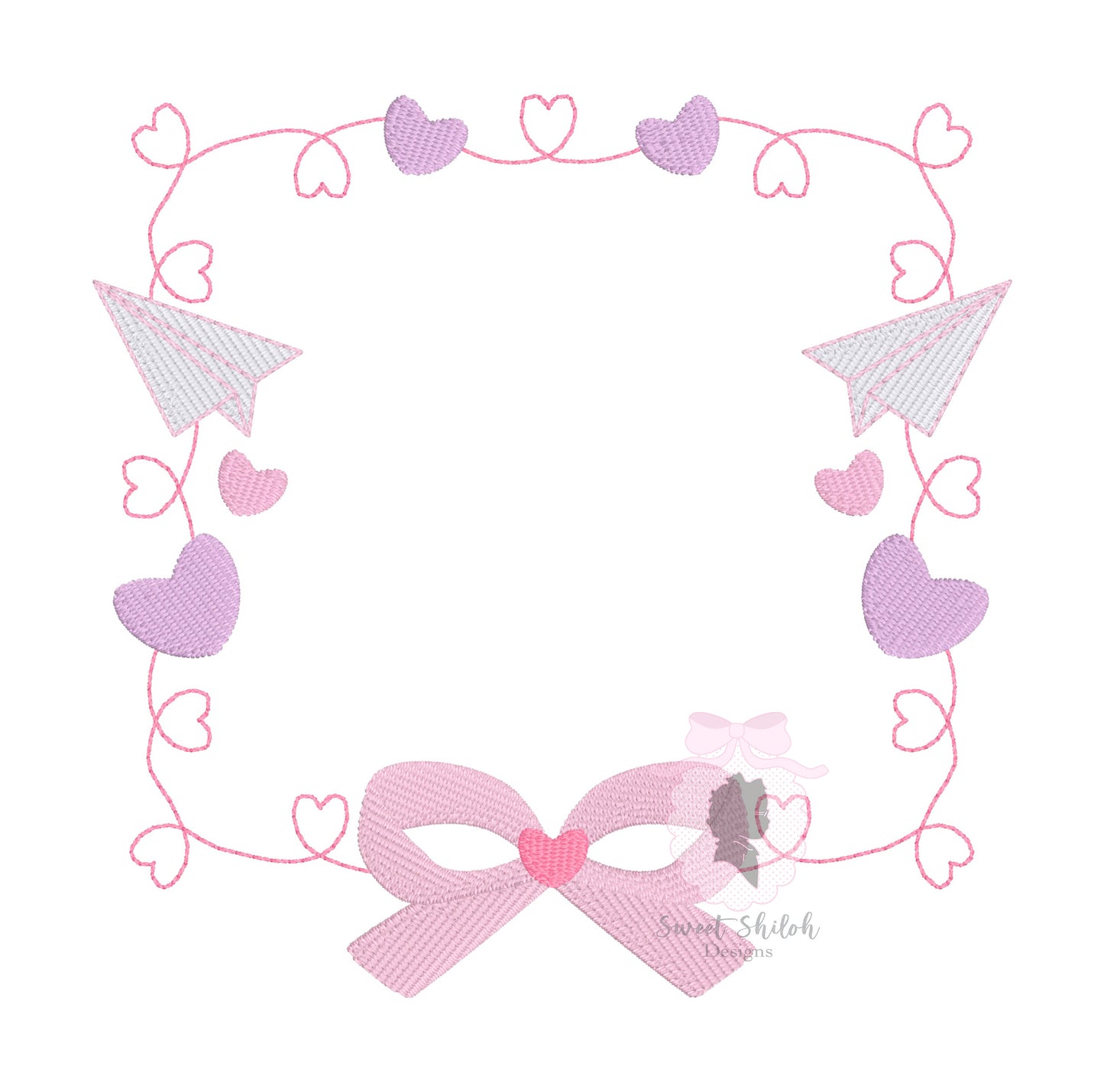 Valentine Paper Airplane Heart Frame