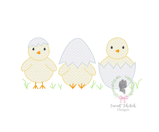 Easter Chick Trio Sketch