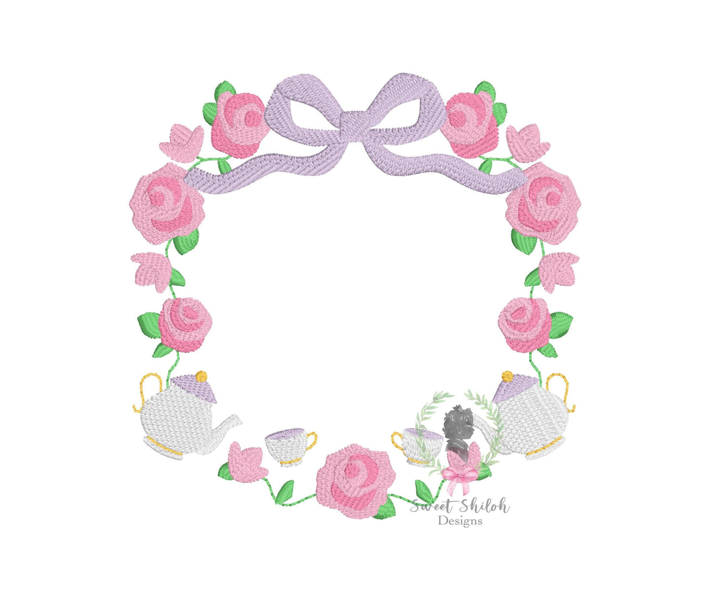 Storybook Princess Floral Bow Frame Fill