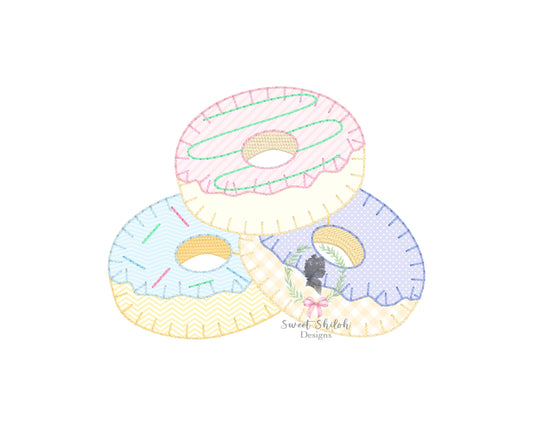 Donut Pile Blanket Stitch Applique
