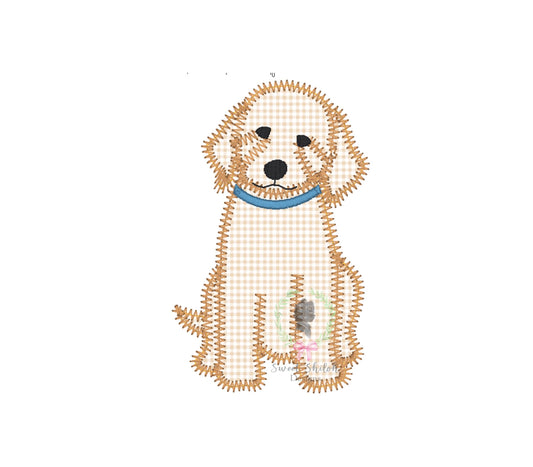 Golden Doodle Zigzag Stitch Applique