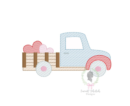 Truck with Hearts Sketch