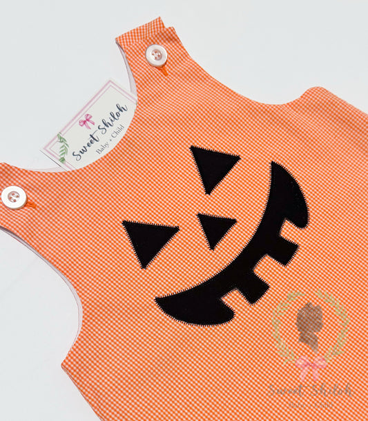 Jack O' Lantern Face Zigzag Stitch Applique