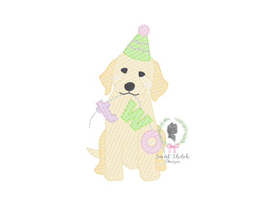 Golden Doodle Second Birthday Sketch