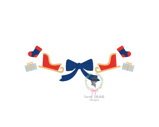 Christmas Sleigh Bunting Frame Fill