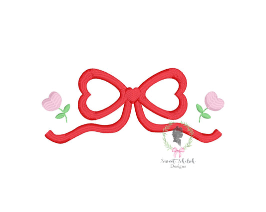 Valentine's Day Heart Bow Frame Fill