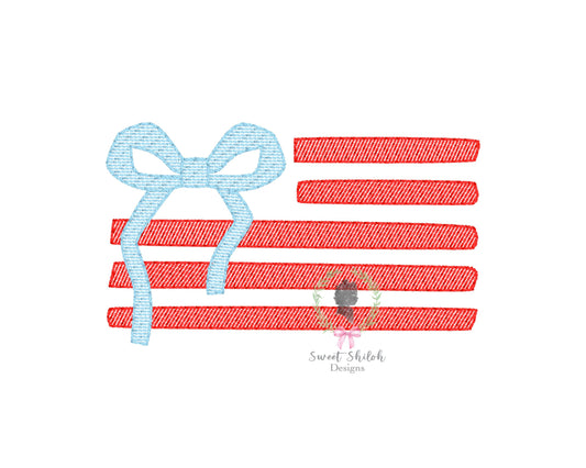 American Flag Bow Sketch