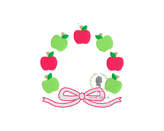 School Apple Frame Fill