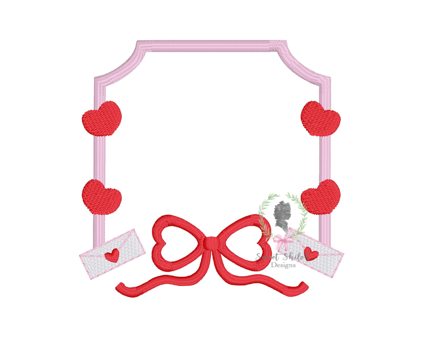 Valentine's Day Heart Crest Frame Fill