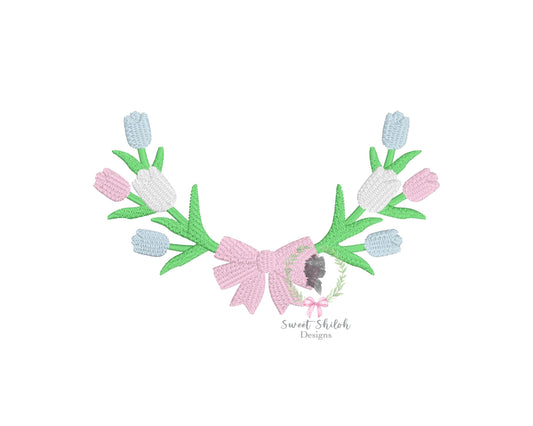 Spring Tulip Bow Frame Fill