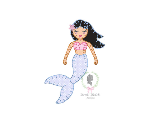 Mermaid Blanket Stitch Applique