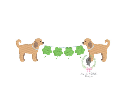 Golden Doodle St. Patrick Bunting Frame Fill