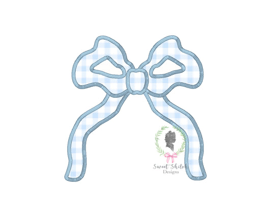 Flowing Ribbon Satin Stitch Applique