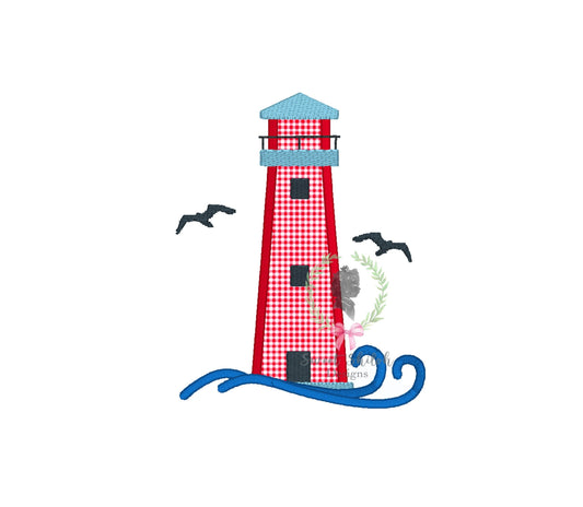 Lighthouse Satin Stitch Applique