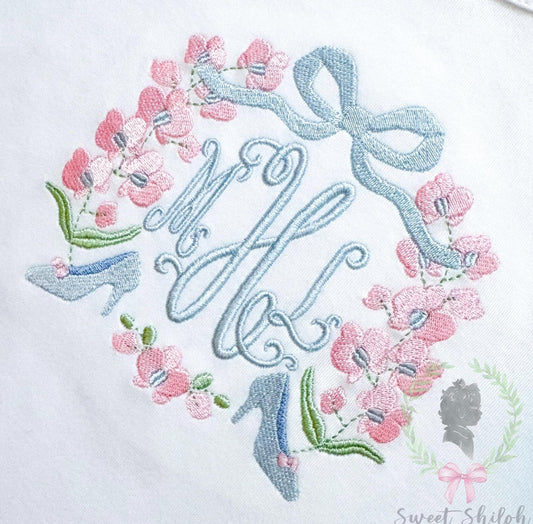 Midnight Princess Floral Frame Fill