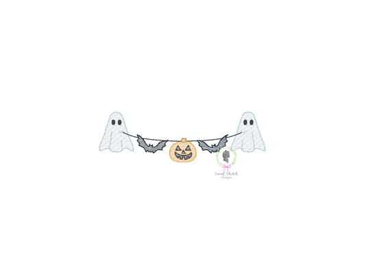 Halloween Ghost Frame Sketch