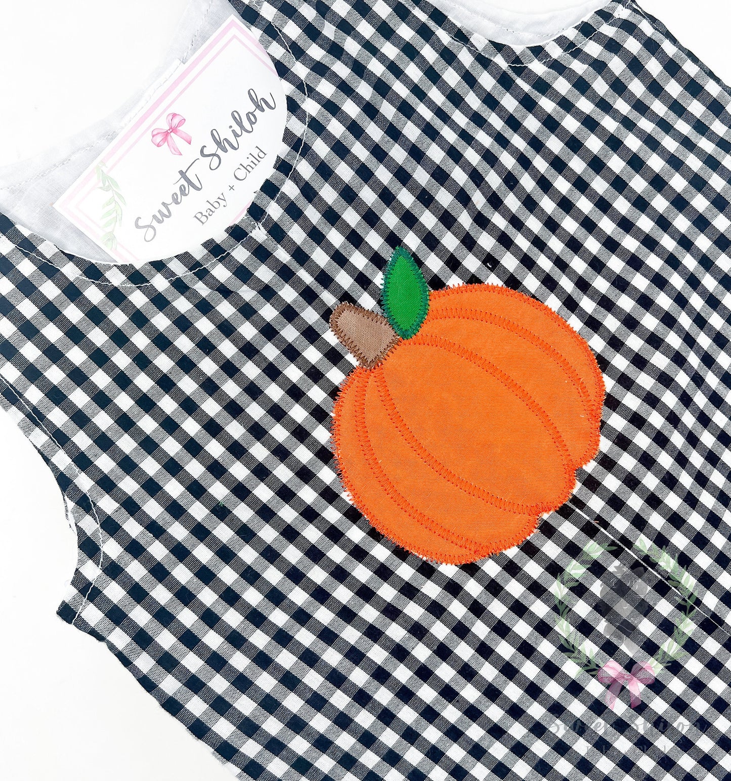 Pumpkin Zigzag Stitch Applique